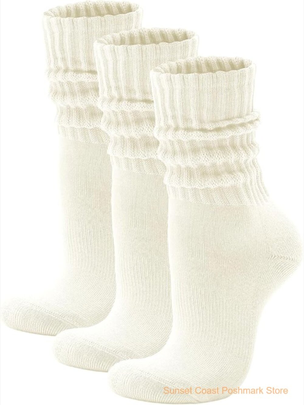 Cotton Crew Socks Slouchy Scrunch Style for Sneakers Boots